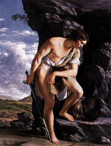Orazio Gentileschi David Contemplating the Head of Goliath.